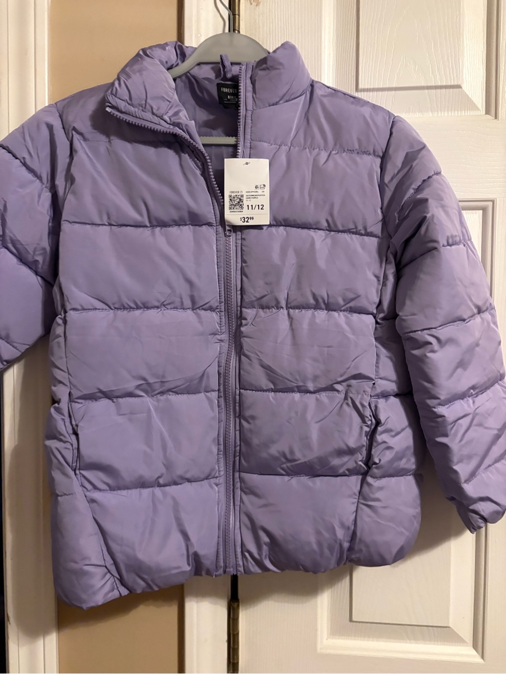 Forever 21 Kids Light Purple Puffer Jacket